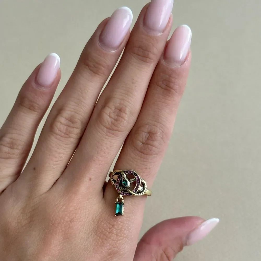 Snake Gemstone Ring S1243 - Picture 5 of 5
